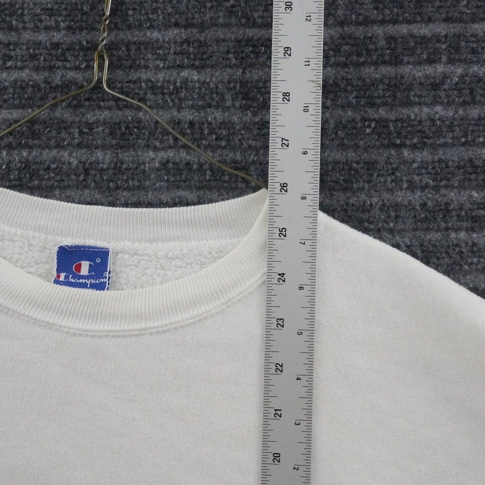 Vintage 90s Champion Sweatshirt Mens XL White Embroidered Logo Made in USA - Picture 5 of 10